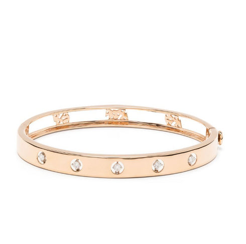 18kt rose gold Sirio diamond bangle bracelet